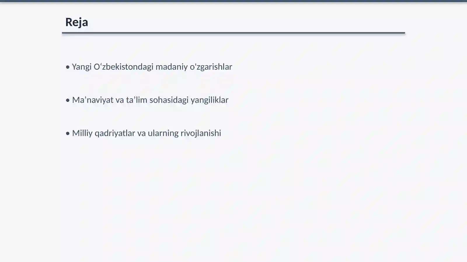 Yangi Oʻzbekistondagi maʼnaviy oʻzgarishlar 2