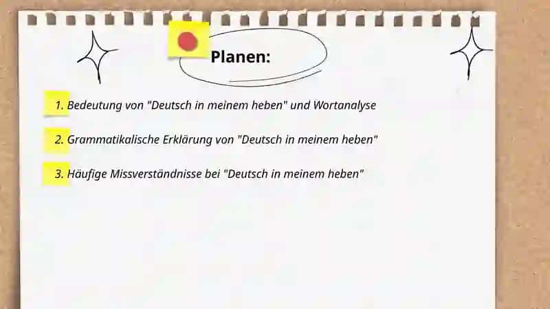 Deutsch in meinem heben 2