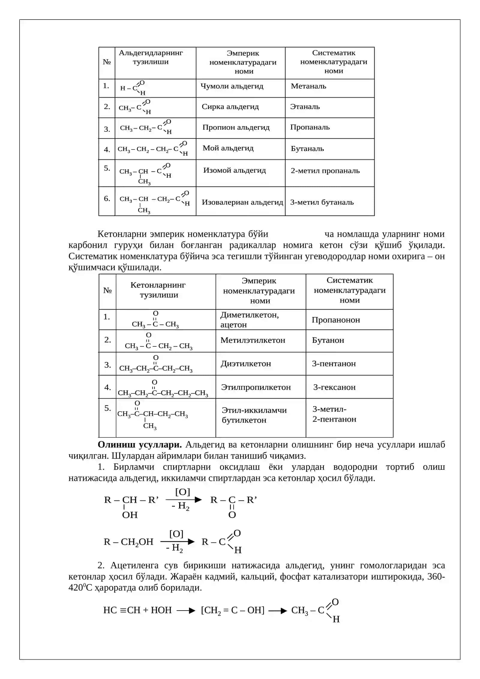 7-мавзу. Оксобирикмалар (алдегид ва кетонлар) 2