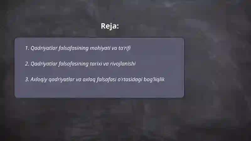 Qadriyatlar falsafasi 2