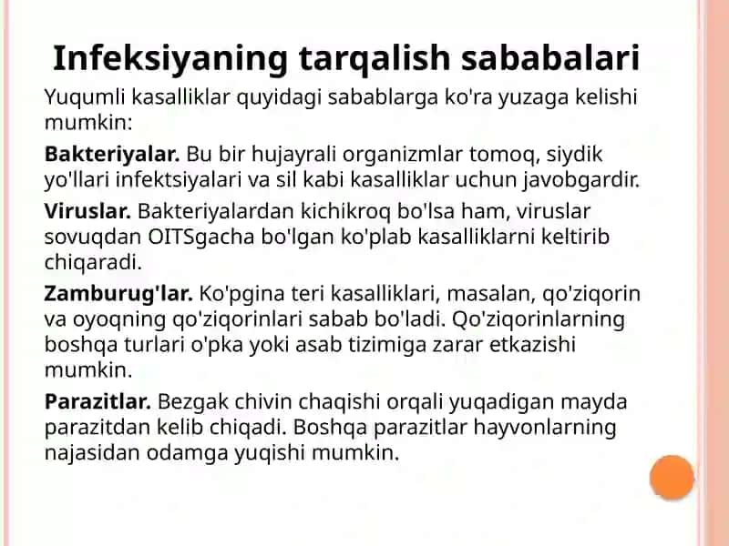 Mustqilishi Infeksiyaning Tarqalish Sababalari 2