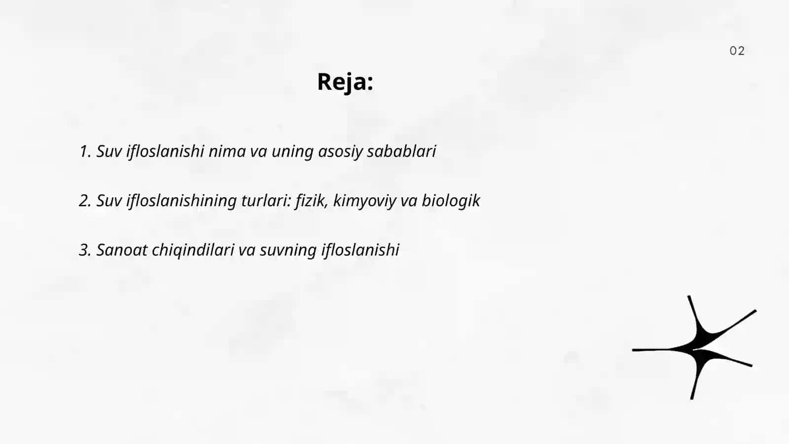 Suvning ifloslanishi va uni tozalash usullari. 7- sinf 2