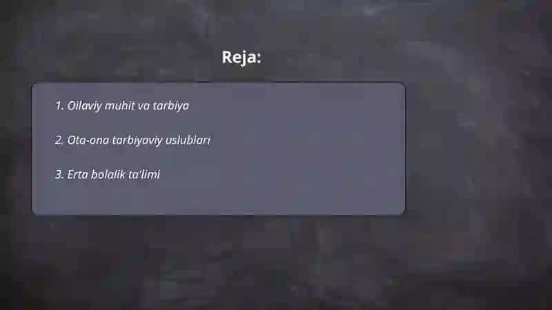 Bola shaxsini rivojlantirish omillari 2