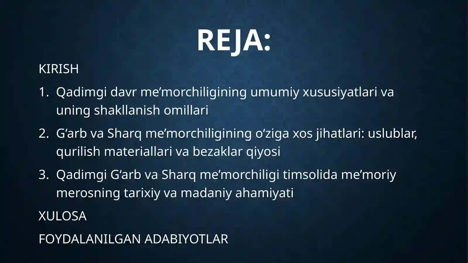 O’rta Osiyo memorchiligi tarixifanidan Memorchlikturlarivauslublari 2