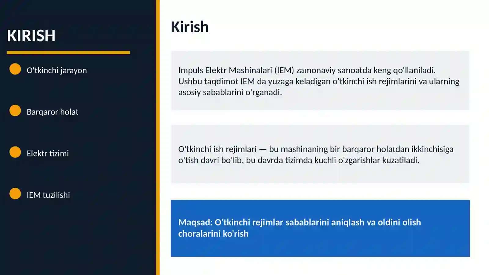 IEM DA O'TKINCHI ISH REJIMLARI 2