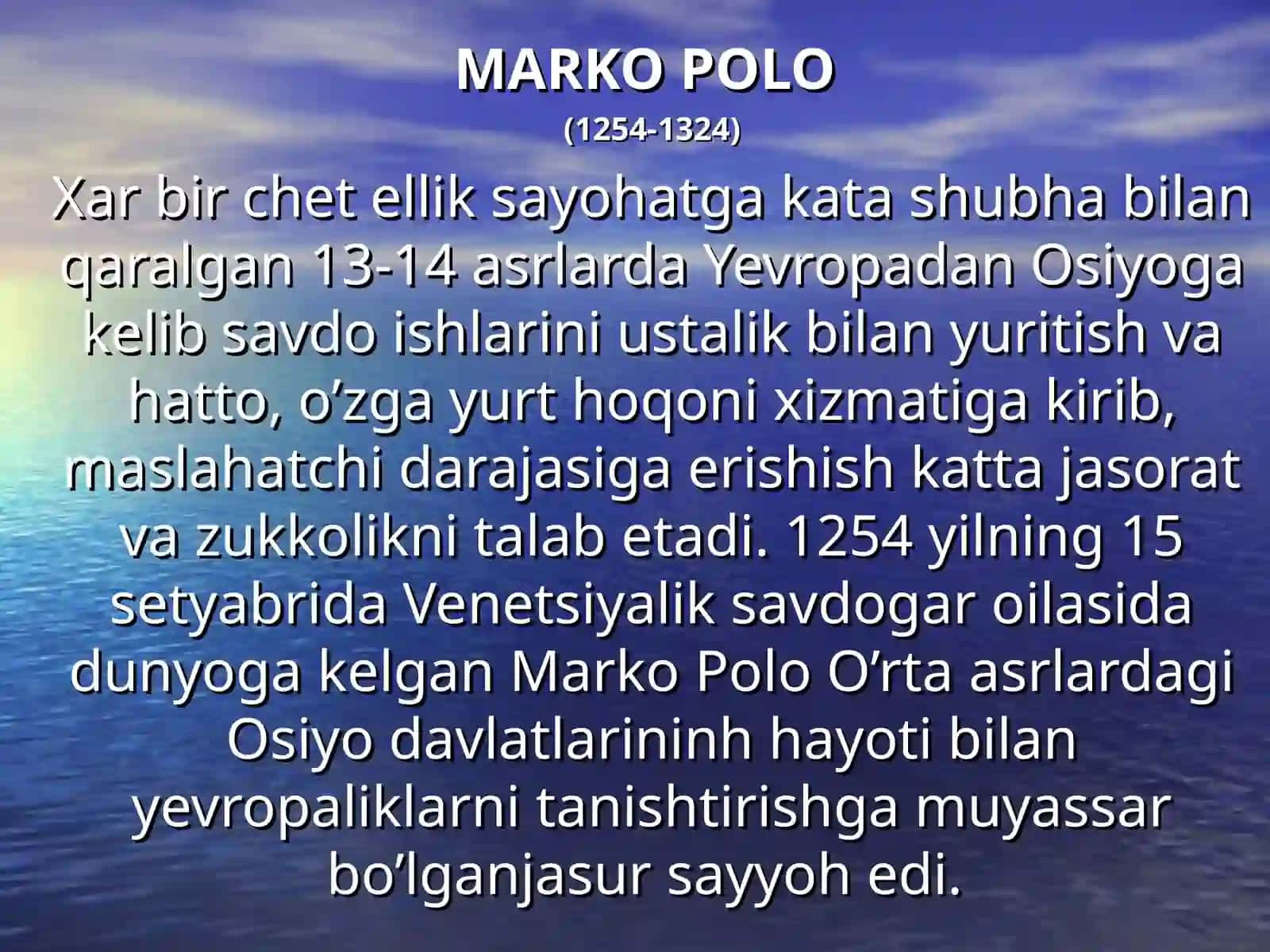 MARKO POLO 2