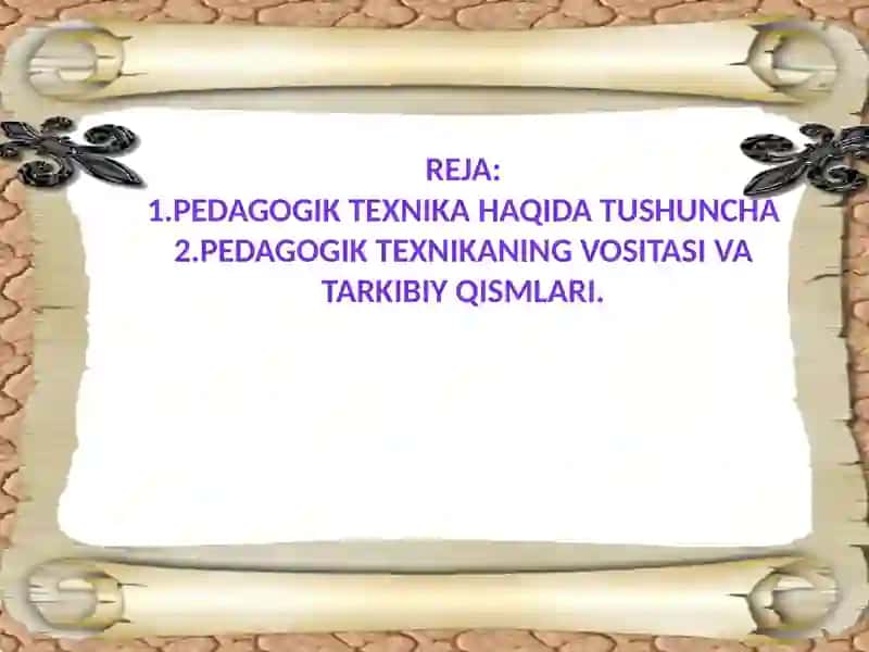 Pedagogik texnika 2