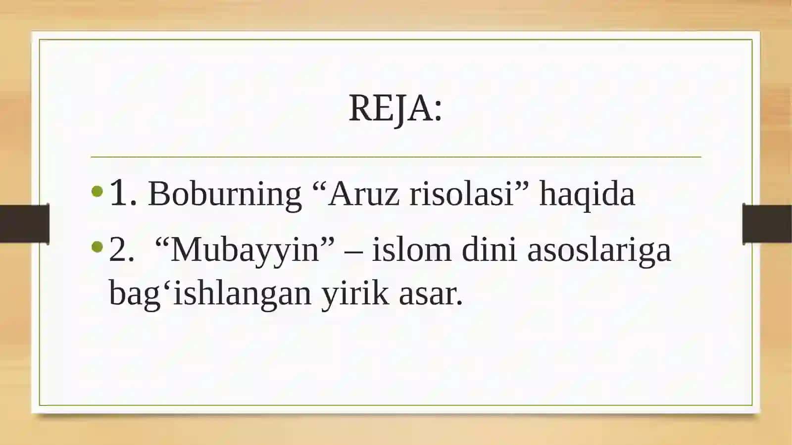 ''Risolayi aruz'' va ''Mezon ul avzon'' asarlari tahlili 2