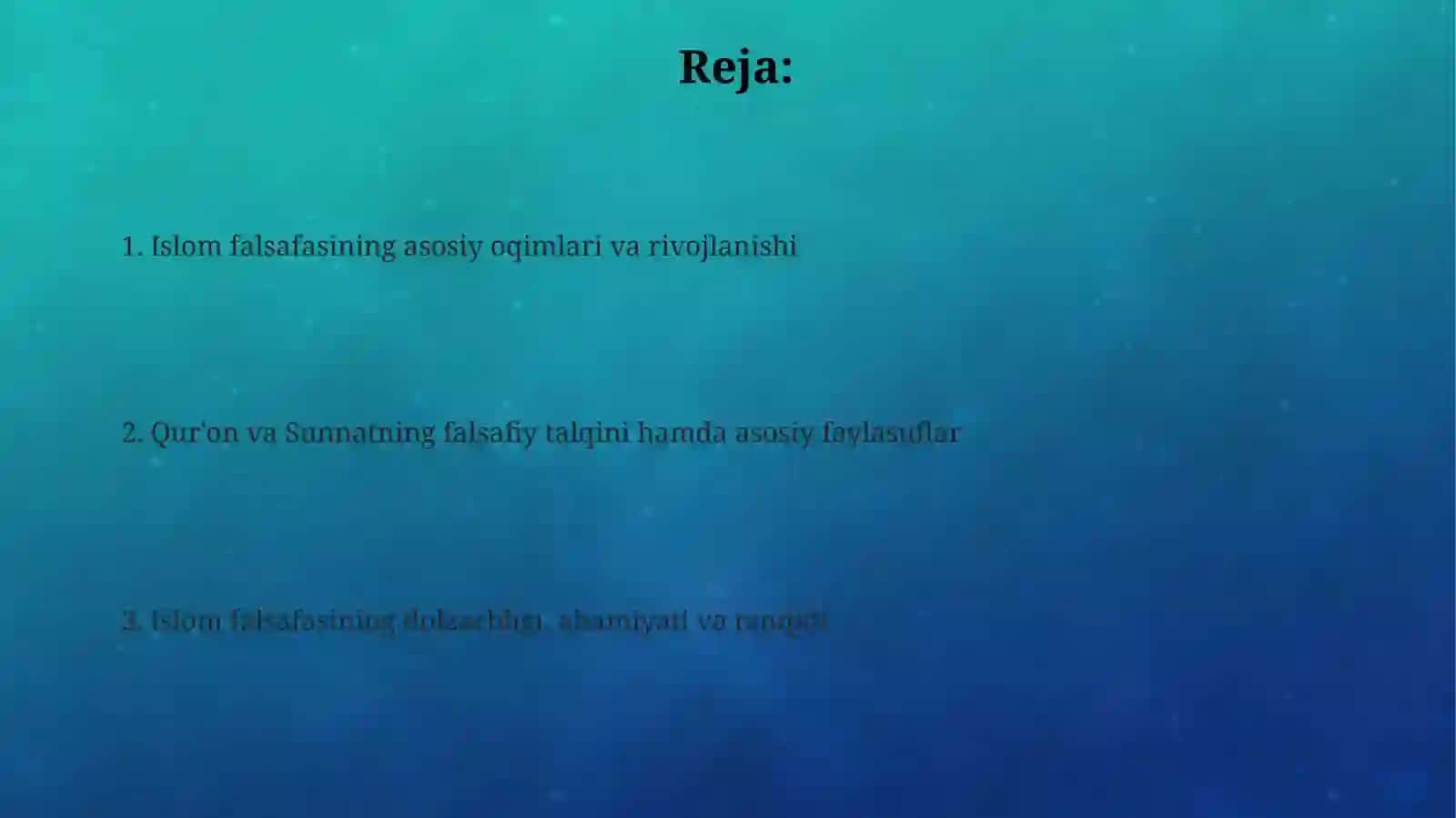 Islomfalsafasi 2