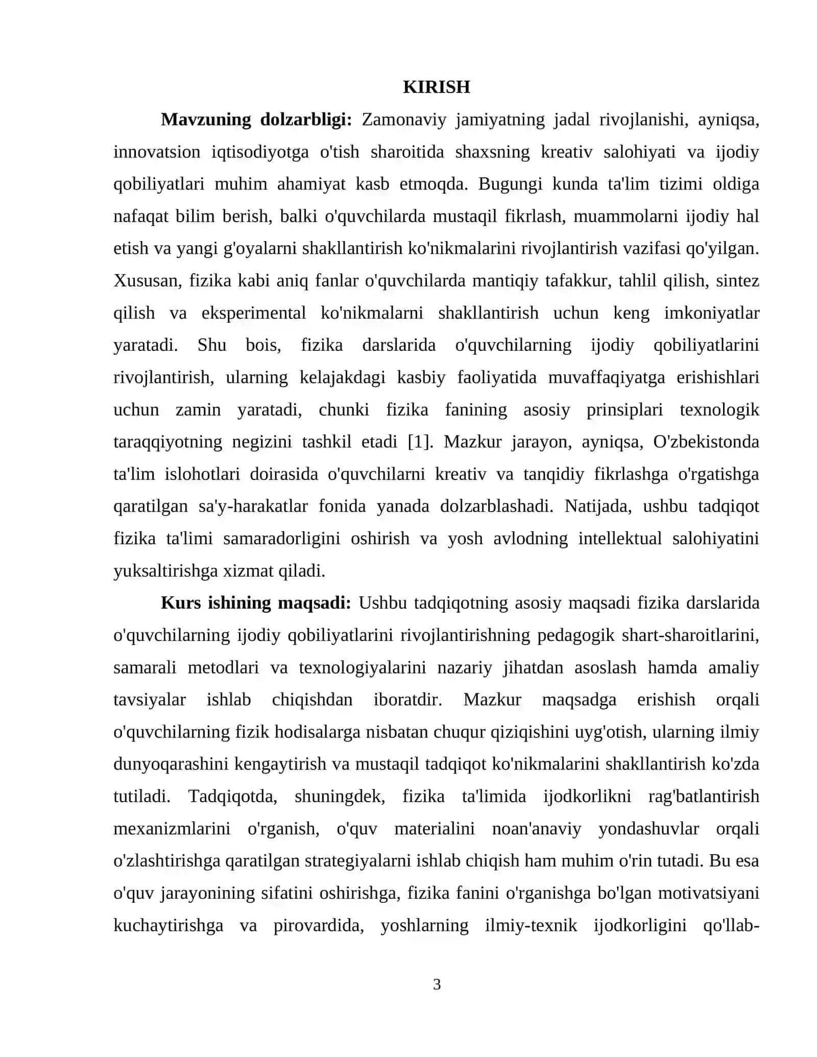 FIZIKA DARSLARIDA OʻQUVCHILARNING IJODIY QOBILIYATLAR 2