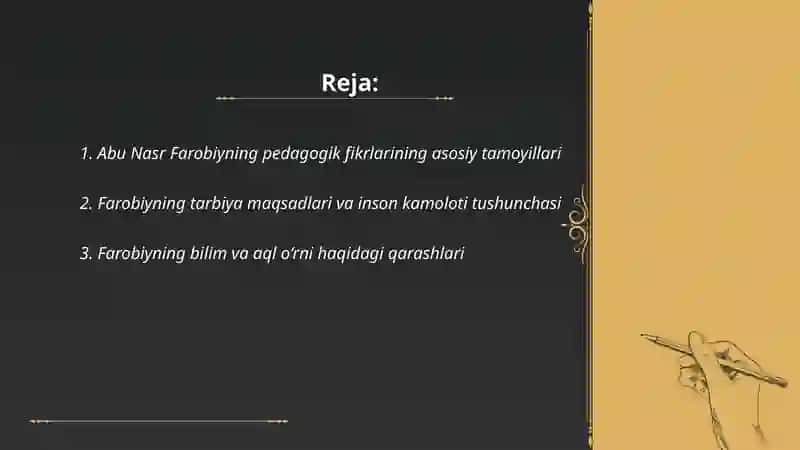 Abu Nasr Farobiyning pedogogik qarashlari 2
