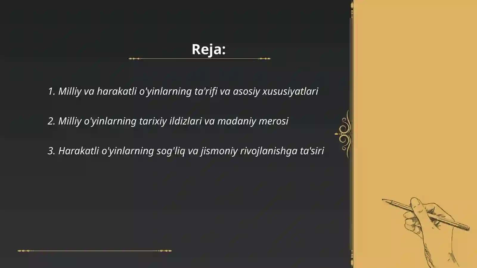 Milliy va harakatli o'yinlarning ahamiyati, mazmuni va klassifikasiyasi 2