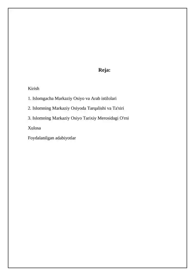 Islomning Markaziy Osiyoga kirib kelishi 2