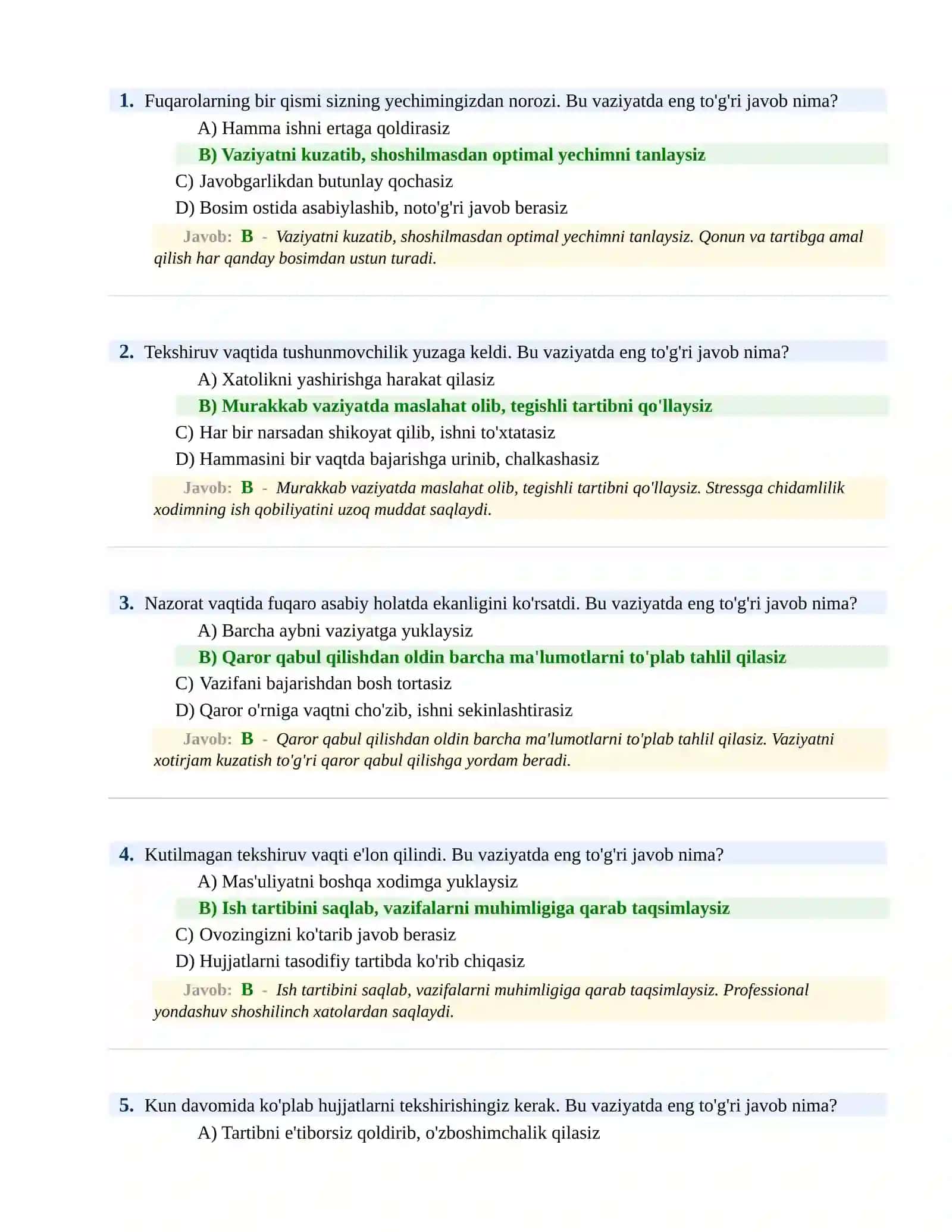 KIRISH PSIXOLOGIK SINOV Testlari 2