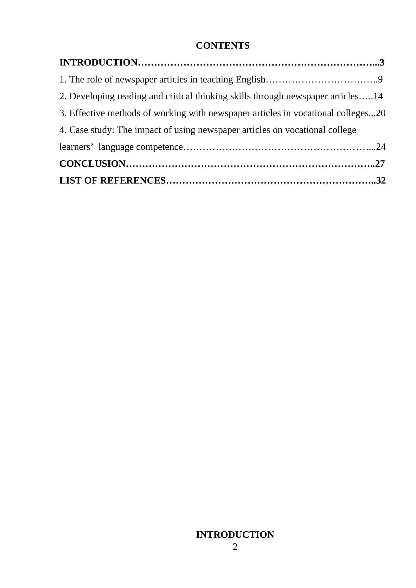 Course Paper: Working on the newspaper articles with the Vocational College Learners 2