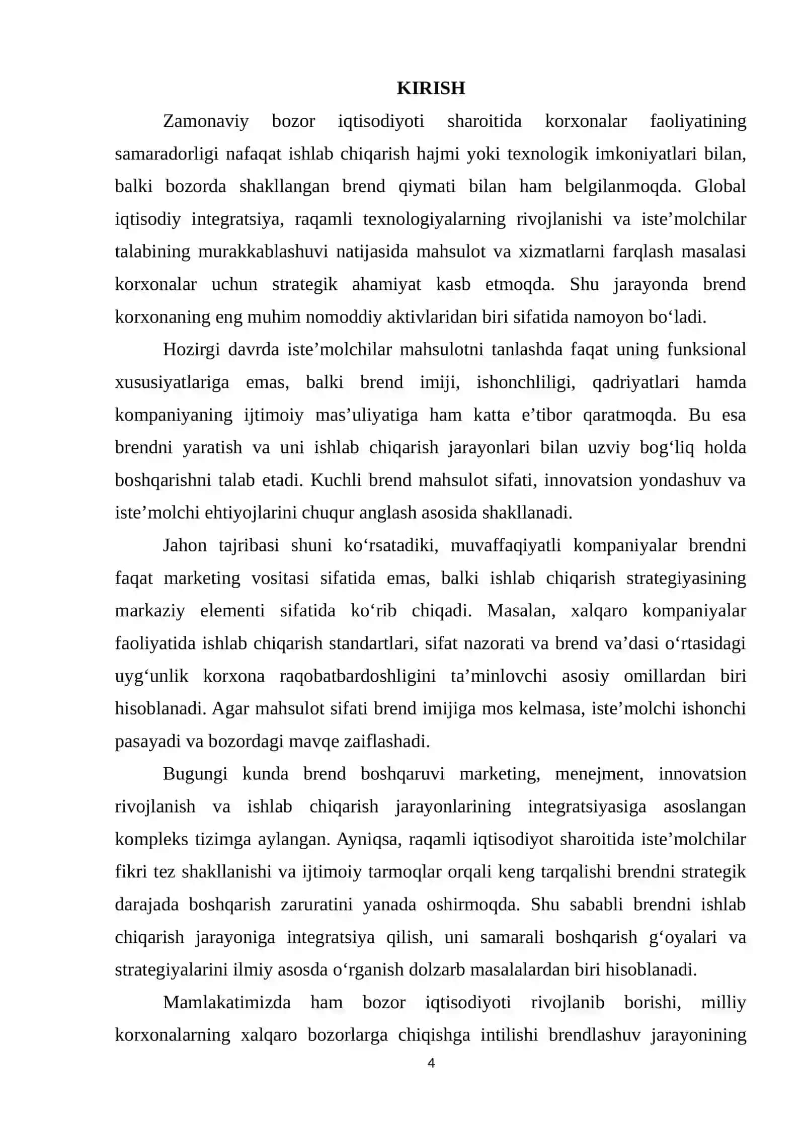 Brendni ishlab chiqarish jarayonini boshqarish: g'oyalar va strategiyalar 2