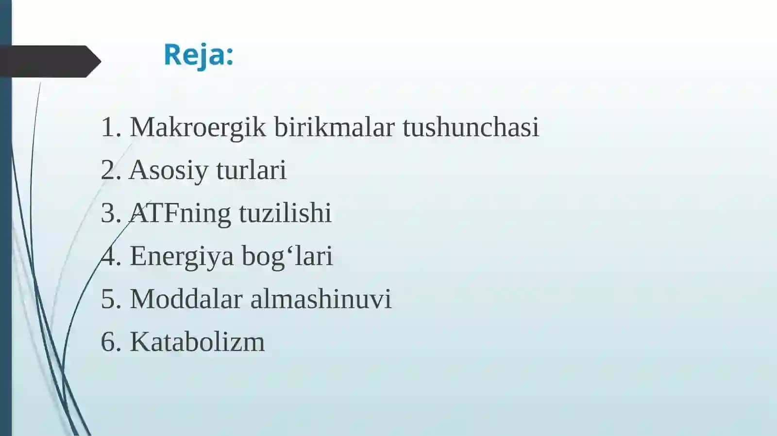 Makroergik birikmalarning modda almashinishidagi o'rni 2