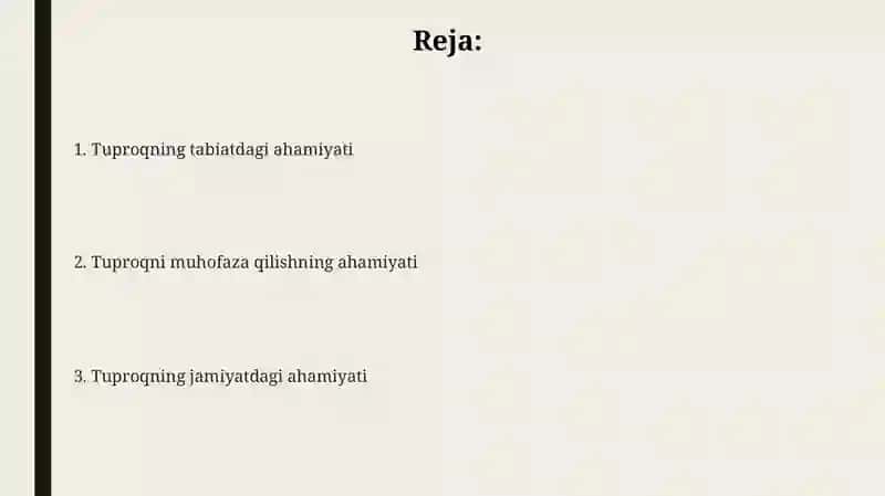 Tuproqning ahamiyati 2