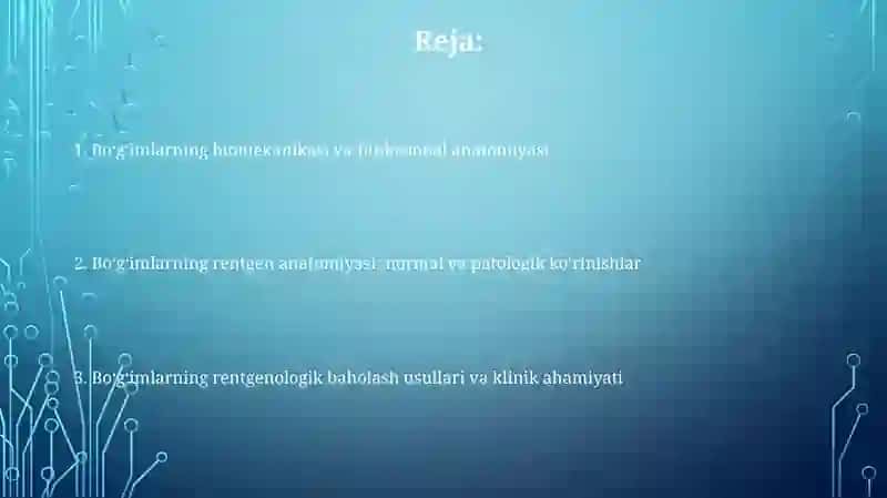 Bo'g'imlarning biomekanikasi va funktsional anatomiyasi 2