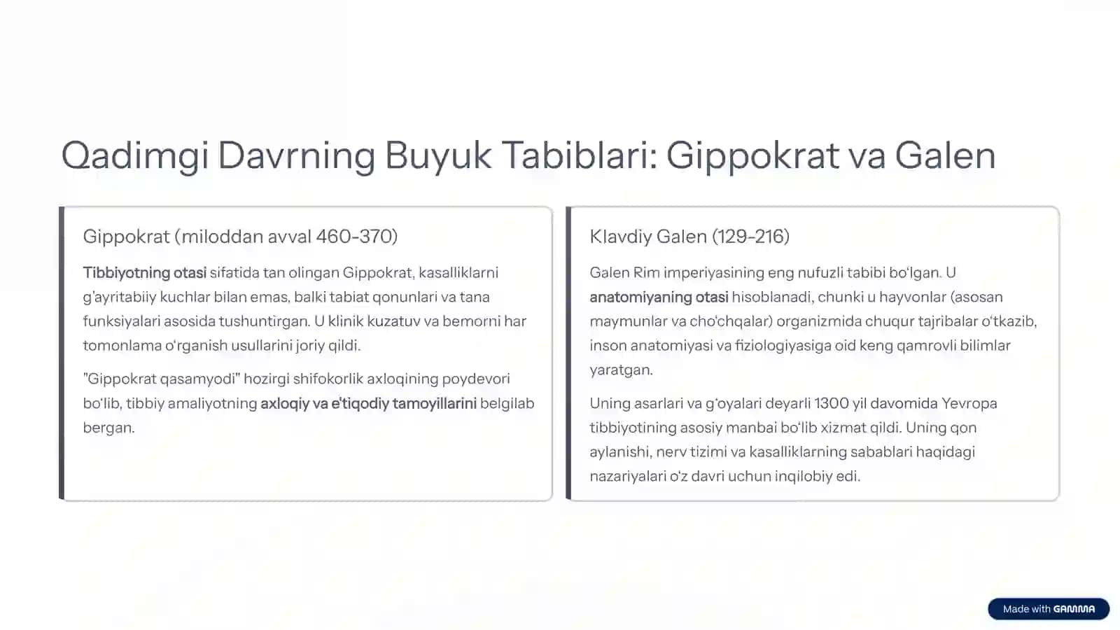 Qadimgi Davrning Buyuk Tabiblari: Gippokrat va Galen 2
