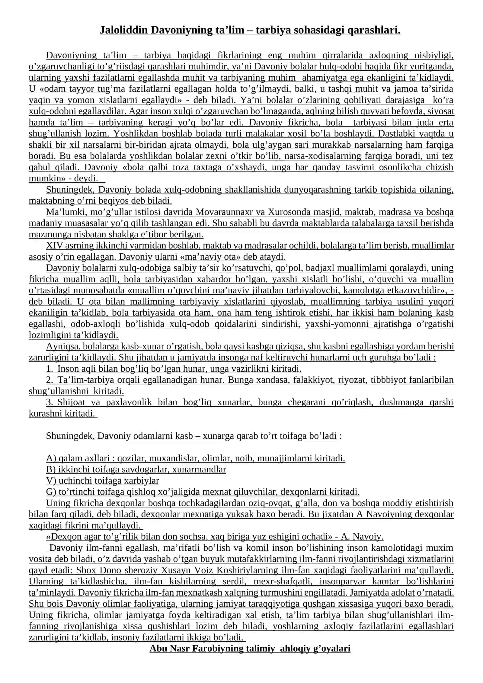 PEDAGOGIK QARASHLAR SHARQ MUTAFAKKIRLARI 2