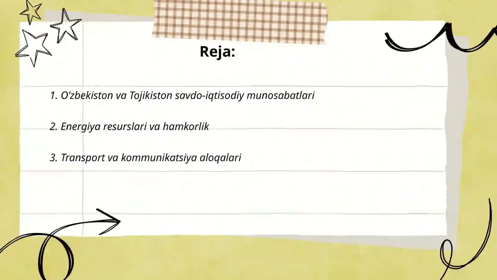 O’zbekiston va Tojikiston o’rtasidagi aloqalar 2