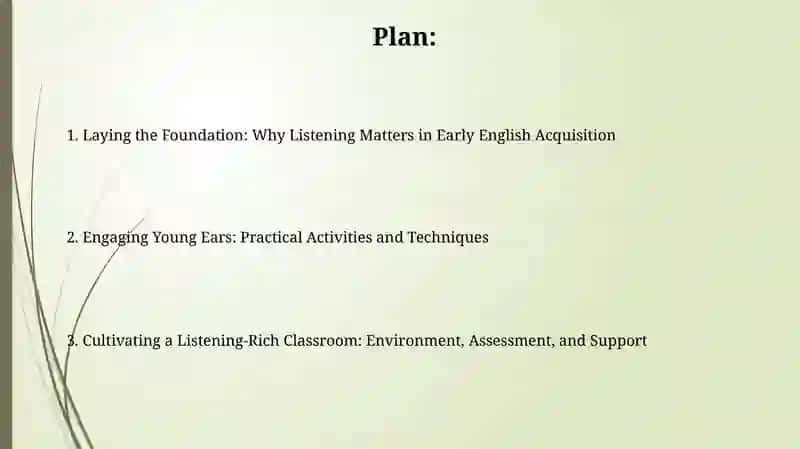 Developing listening skills in Preschool English classes 2