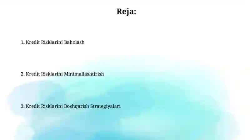 Kredit Risklarini Baholash 2