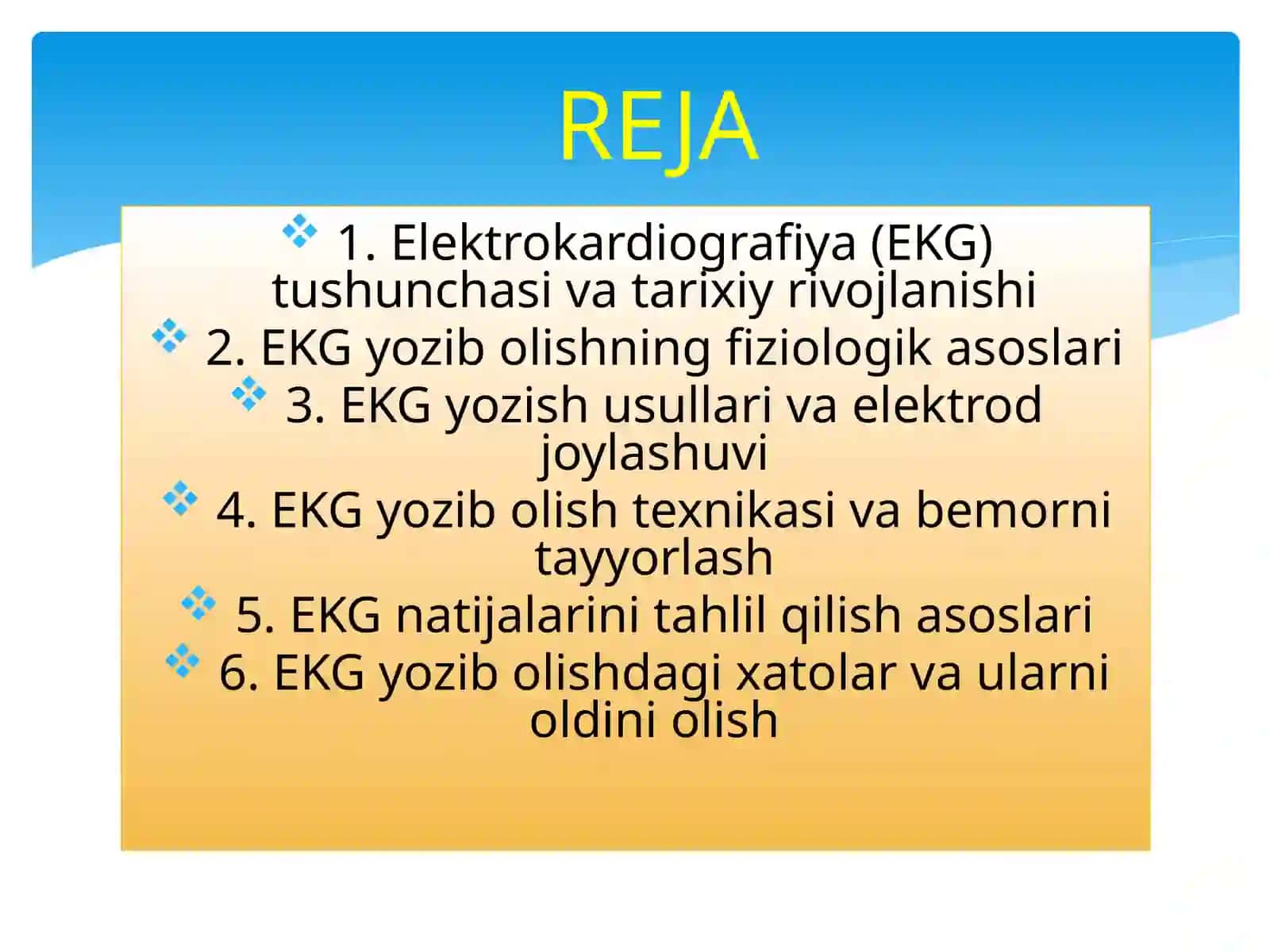 EKG. EKGNI YOZIB OLISH 2