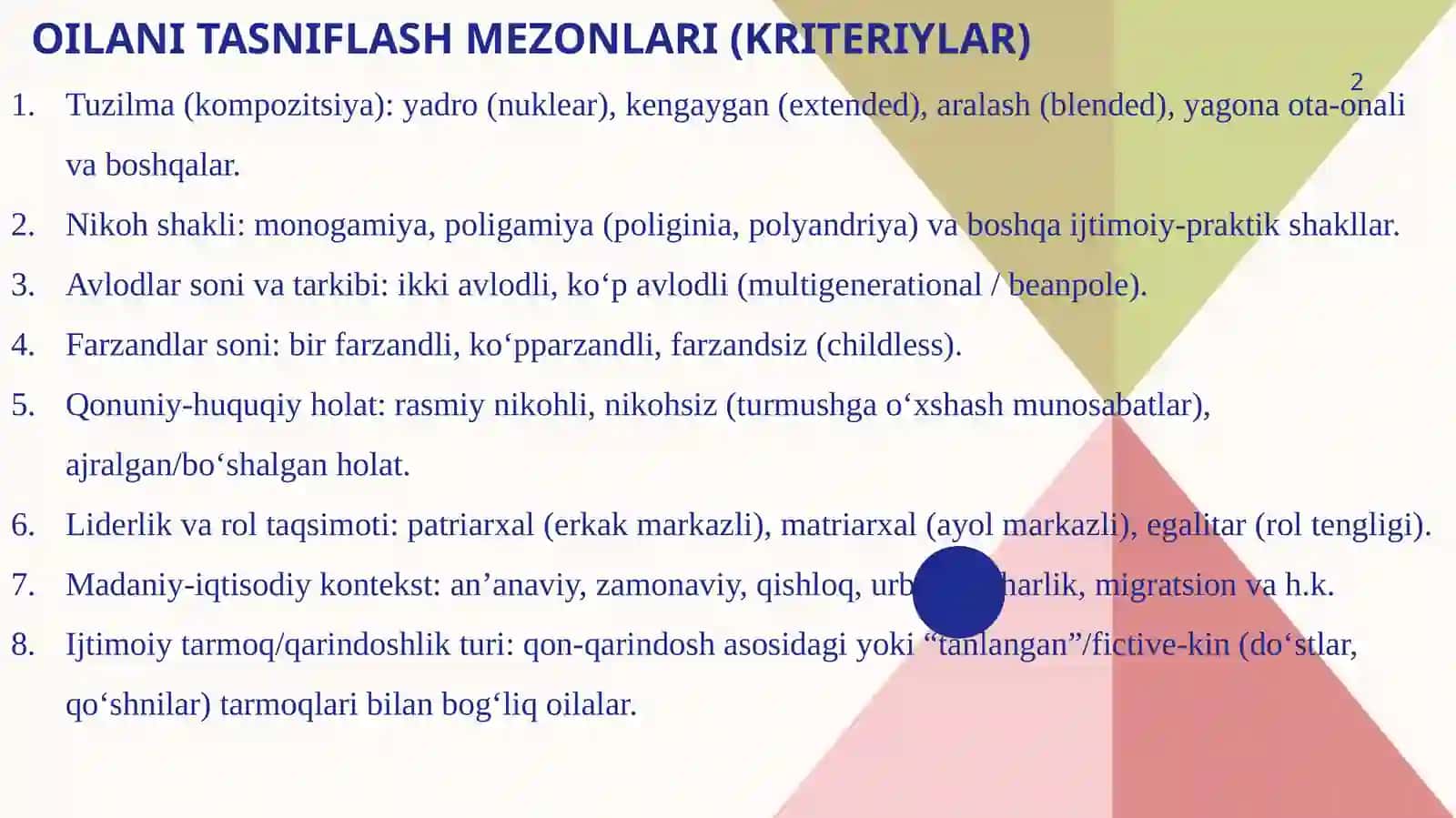 OILA TURLARI 2