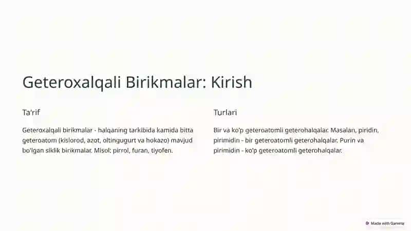 Geteroxalqali Birikmalar 2