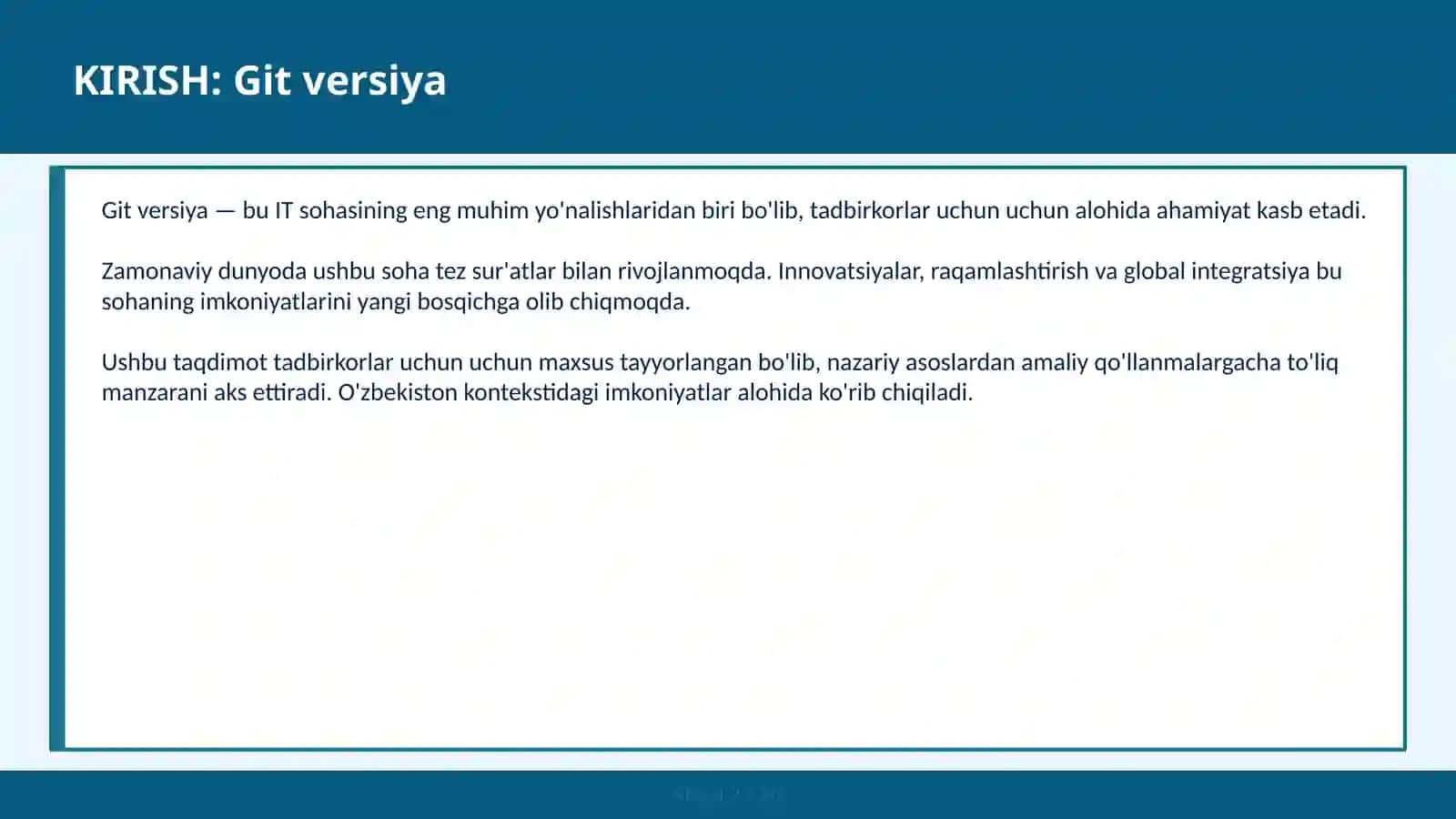 Git versiya 2