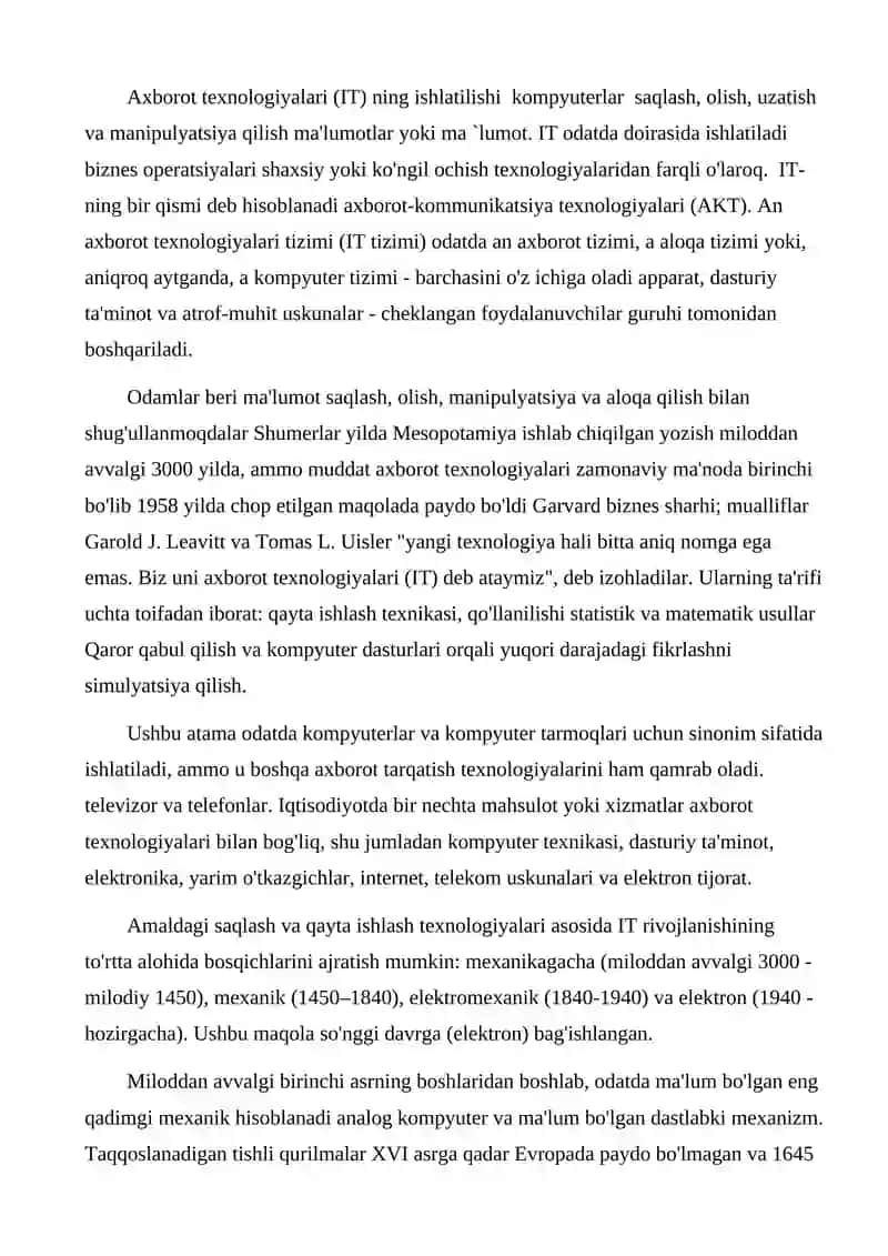 Axborot Texnologiyalari 2
