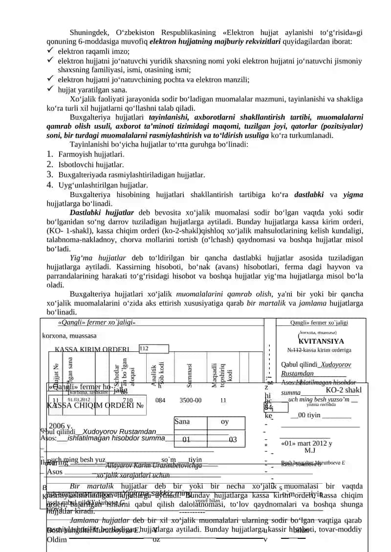 Buxgalteriya hisobining metodi va usullari 2