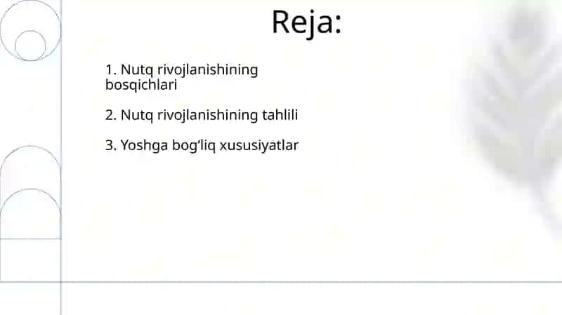 Nutq rivojlanish bosqichlari 2