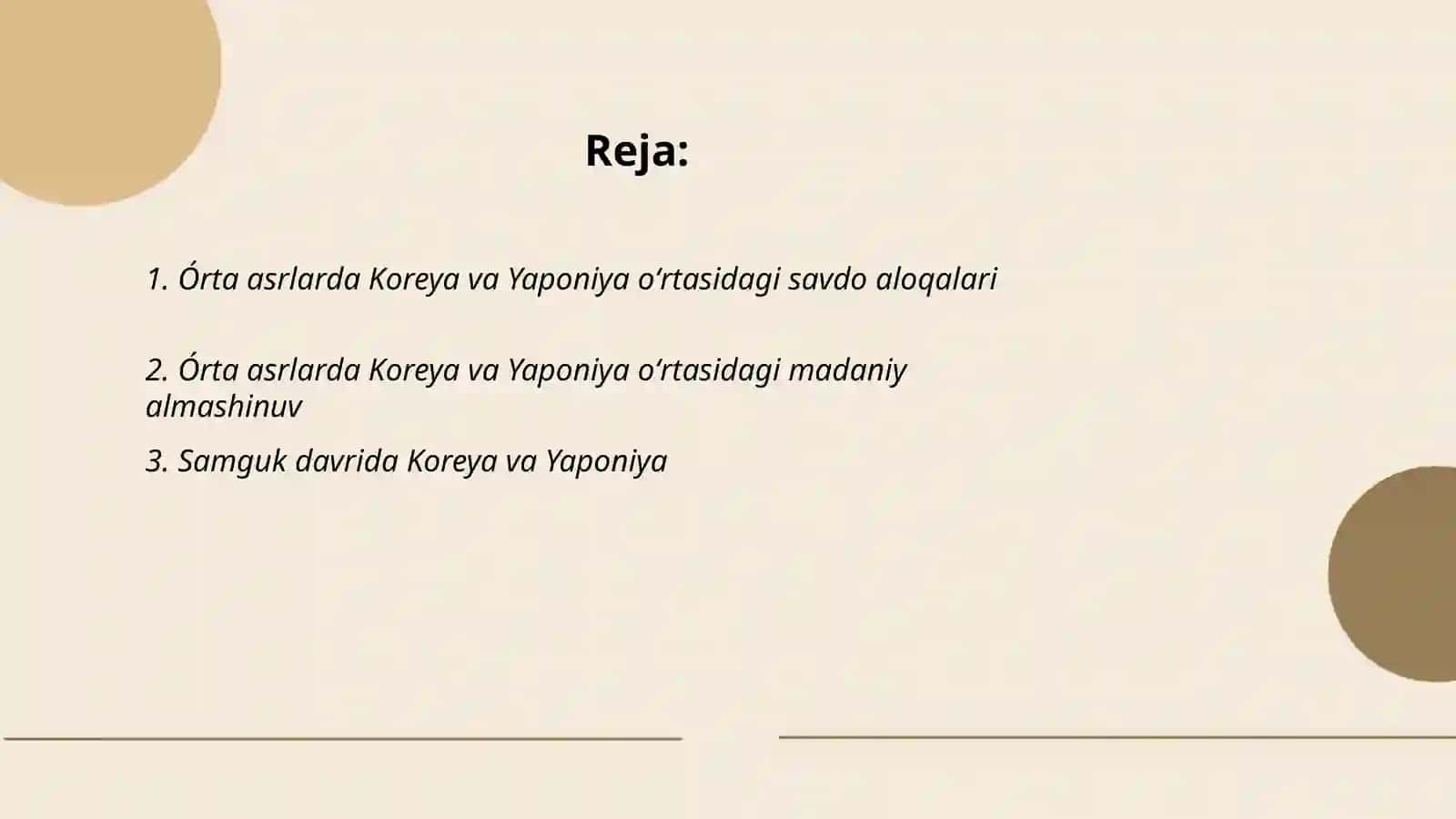 Órta asrlarda Koreya va Yaponiya 2