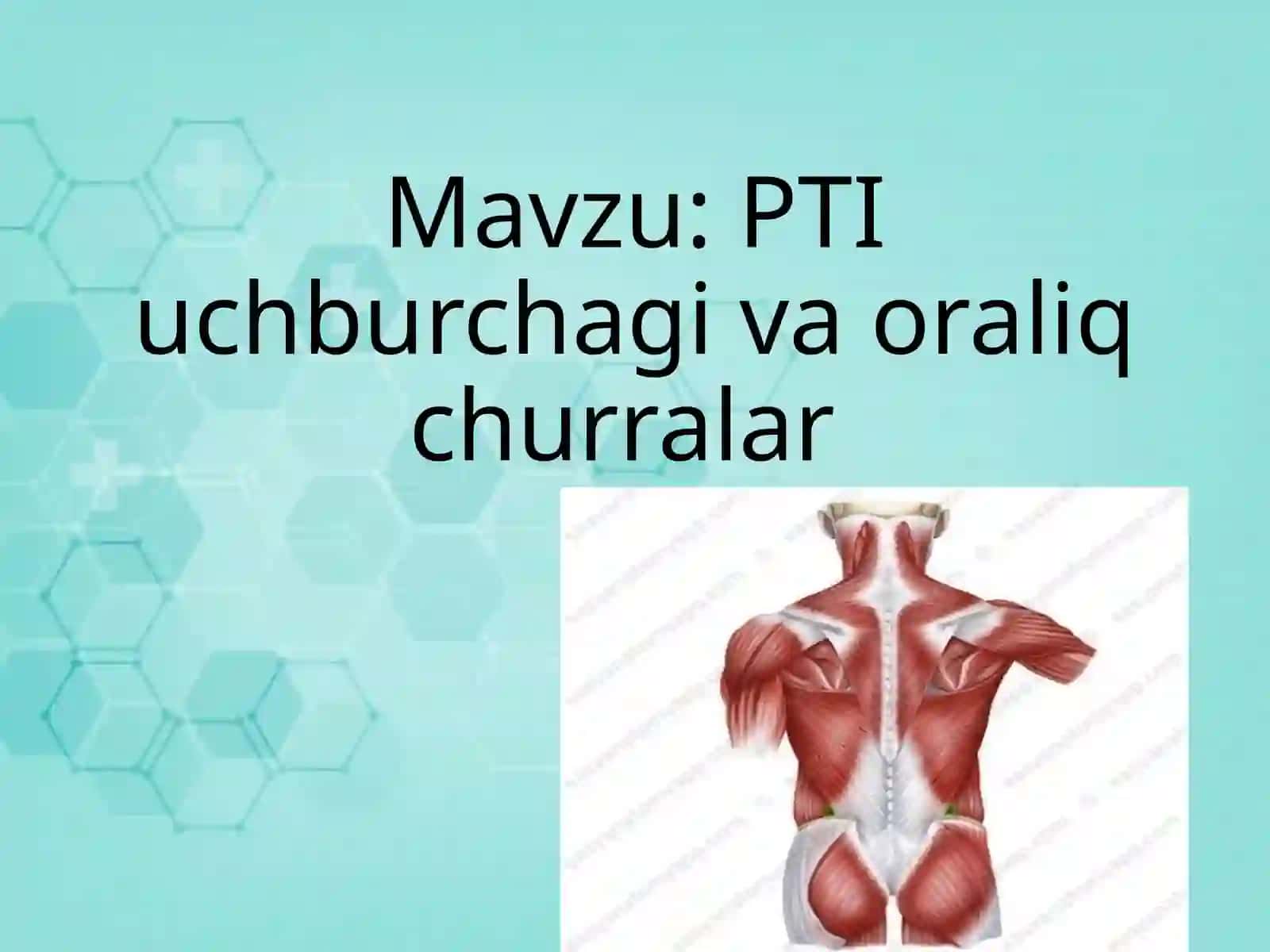 PTI uchburchagi va oraliq churralar 2