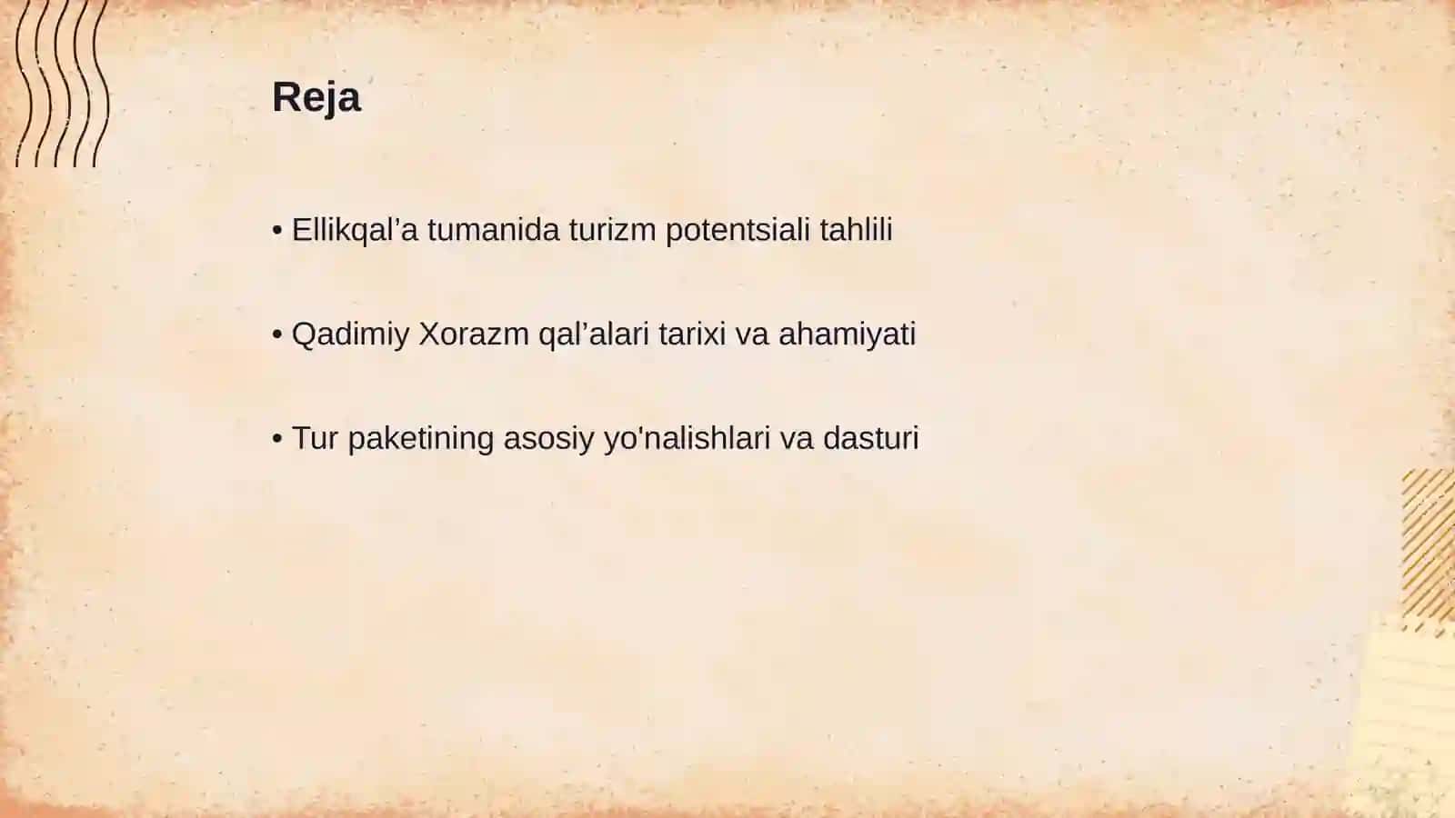 “Qadimiy Xorazm qal’alari safari” tur paketi 2