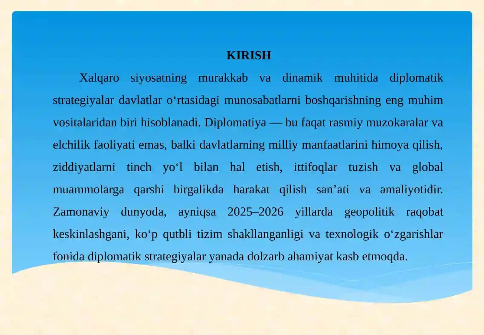 Xalqaro siyosatda diplomatik strategiyalar 2