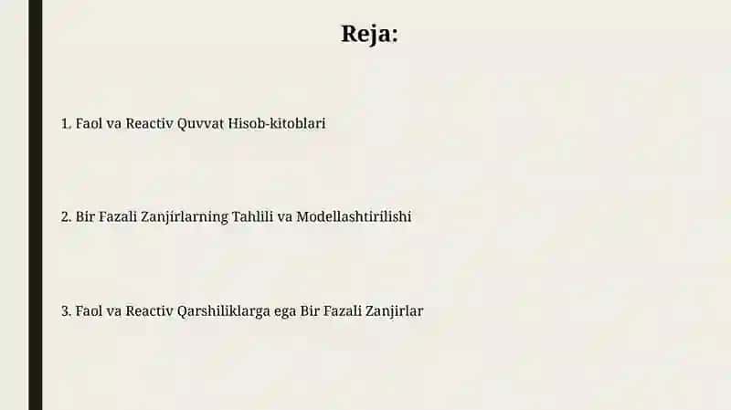Bir Fazali Zanjirlar 2