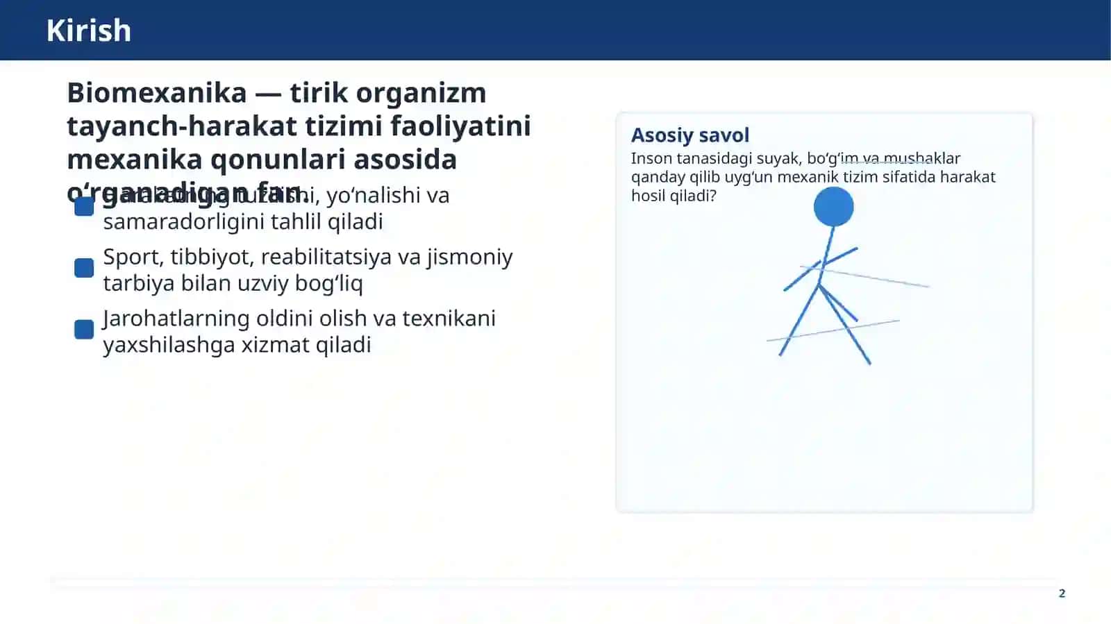 Biomexanika va Harakat 2