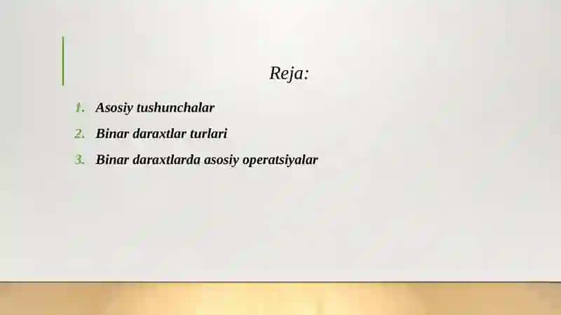 Binar daraxtlar bilan ishlash 2