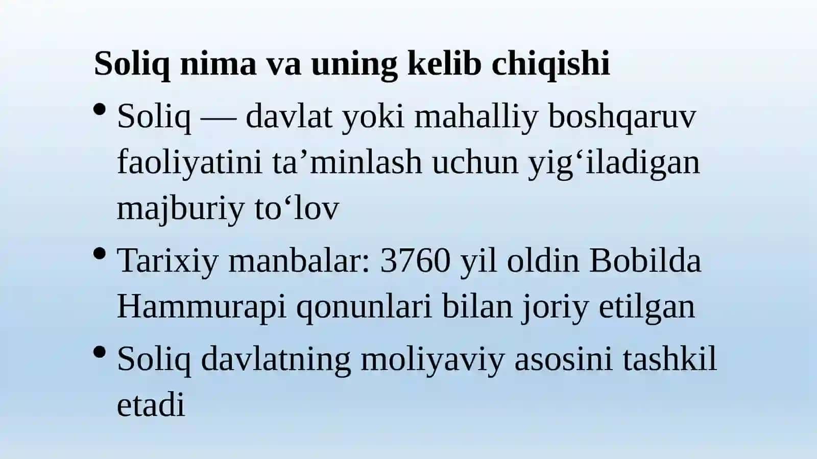 Soliq tizimining nazariy asoslari 2