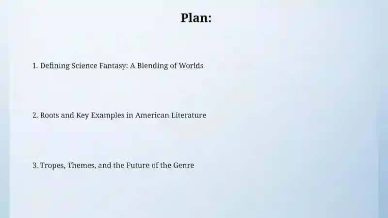 Science fantasy in American literature 2