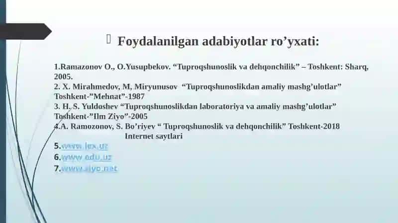 Tuproqni analizga tayyorlash 2