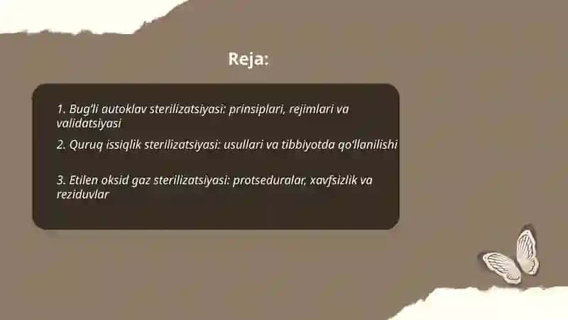 Tibbiyotda zamonaviy sterilizatsiya usullari 2
