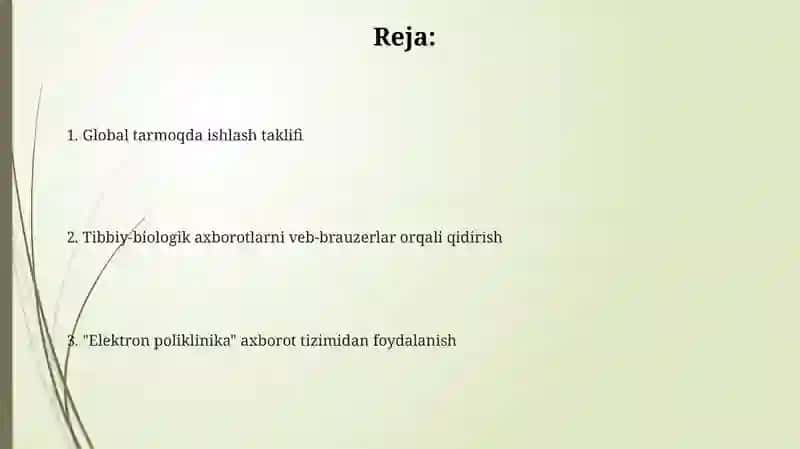 Global tarmoqda ishlashni taklif etish 2