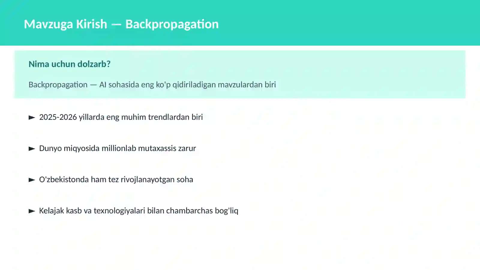 Backpropagation 2