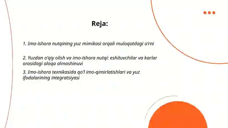 Imo-ishora nutqining yuz mimikasi 2