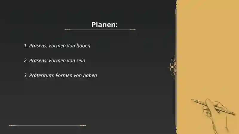 Zeitformen van haben und sein 2